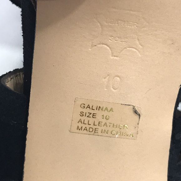 BCBG Max Azria Galinaa Black Open Toe Suede Platform Sandal Heels 10 - Picture 8 of 9